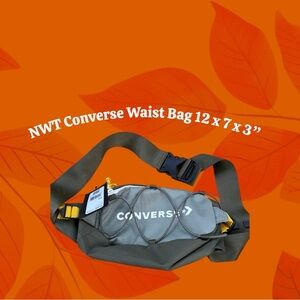 NWT Converse Olive Waist Bag for Men 12 x 7 x 3” adjustable
